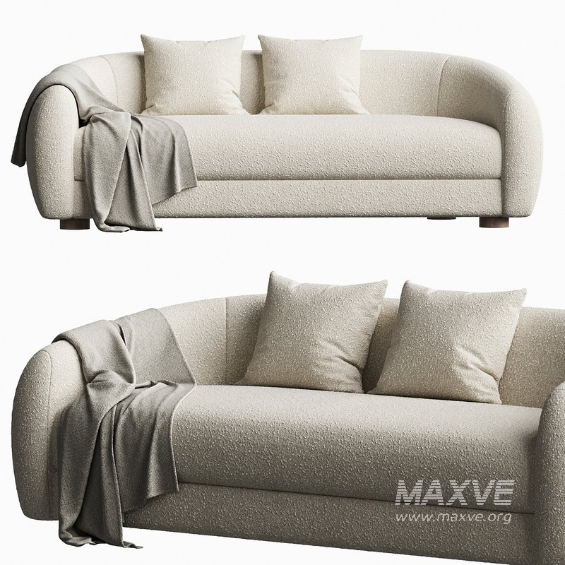 Laszlo 80 Ivory Boucle Loveseat - Image 2