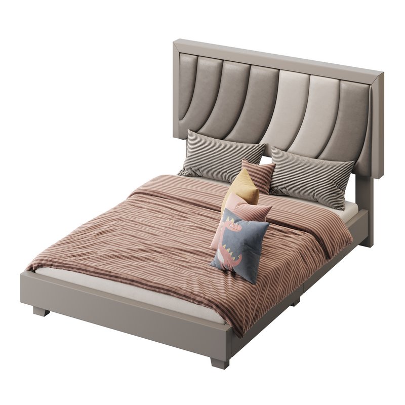 Boyd Sleep Bree Upholstered Faux Leather Platform Bed - Image 3