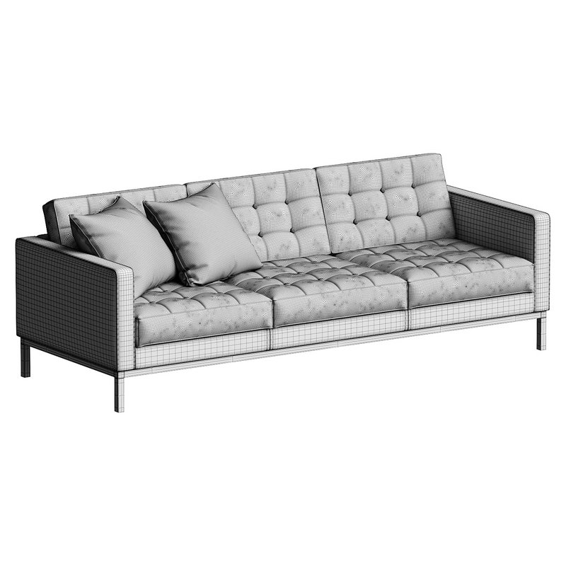 Knoll Florence Relax Three Seater Sofa Quilted Version - Image 3