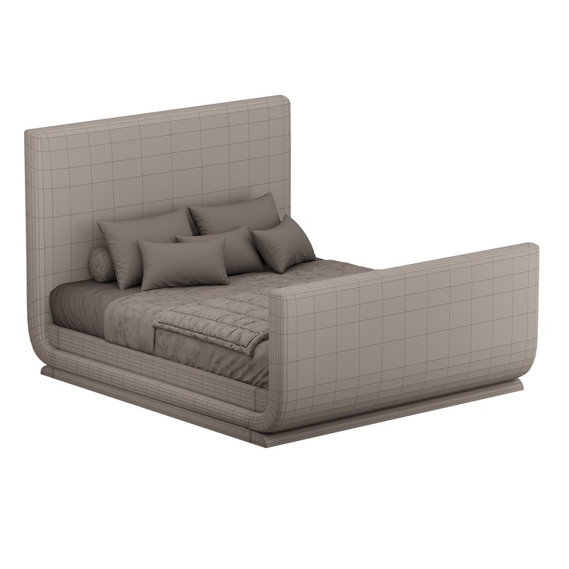 Double bed with upholstered headboard - Image 14