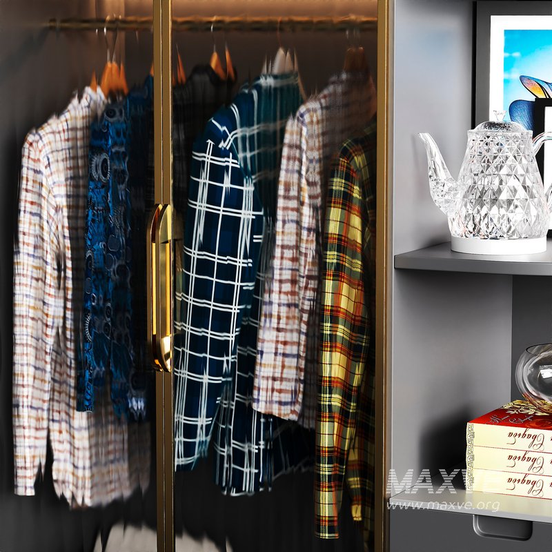 Wardrobe with clothes - Image 5