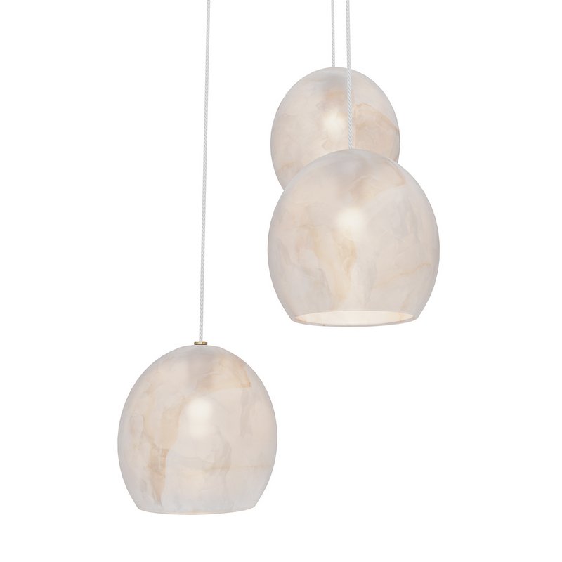 Lazio 3-Light Round Multi-Drop Pendant Currey Company - Image 5