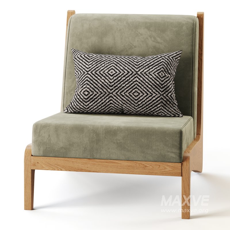 Art Deco White Foam Side Chair - Image 5