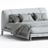 ADESSO bed in light blue genuine leather and metal base By Legame Italia - Thumbnail 3