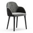 GIULIA GREY VELVET DINING ARMCHAIR - Thumbnail 5