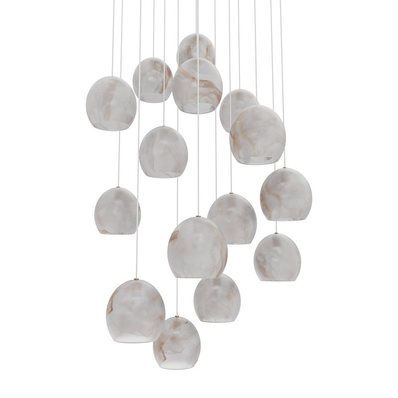 Lazio 15-Light Round Multi-Drop Pendant Currey Company - Image 6