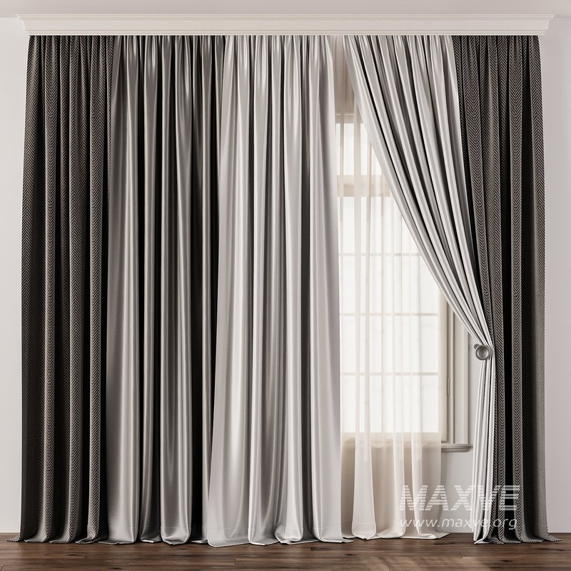 Elegant Drapery Set with Dual Layer Curtains - Image 1