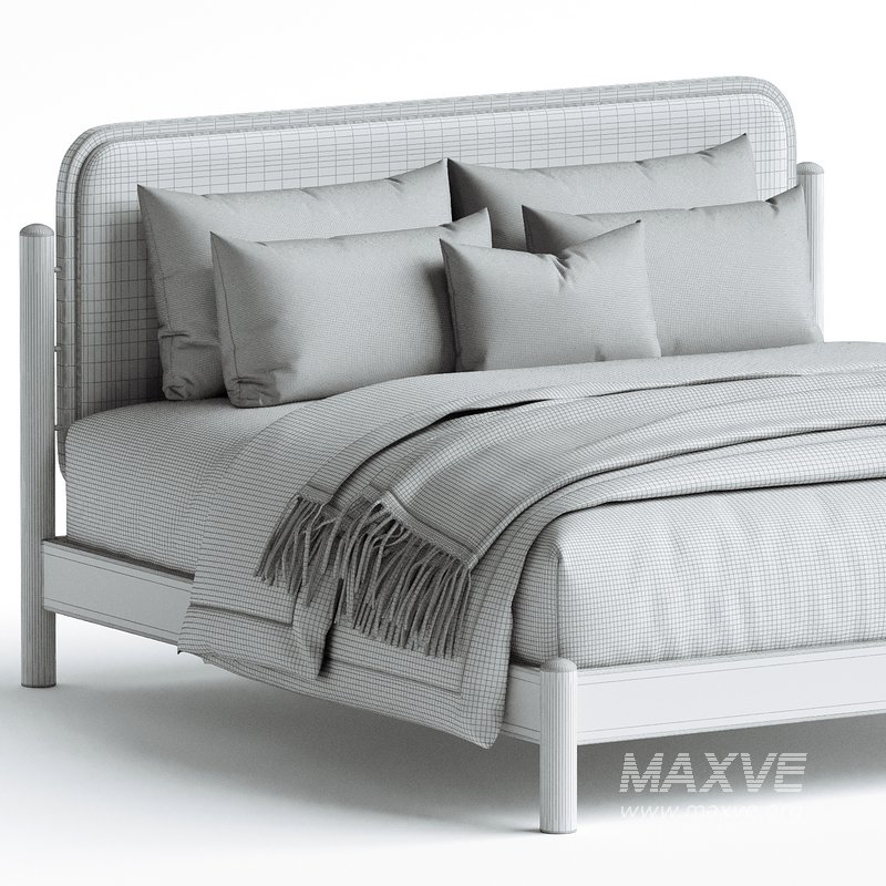 Caroline Smoked Oak Bed BurceDecor - Image 3