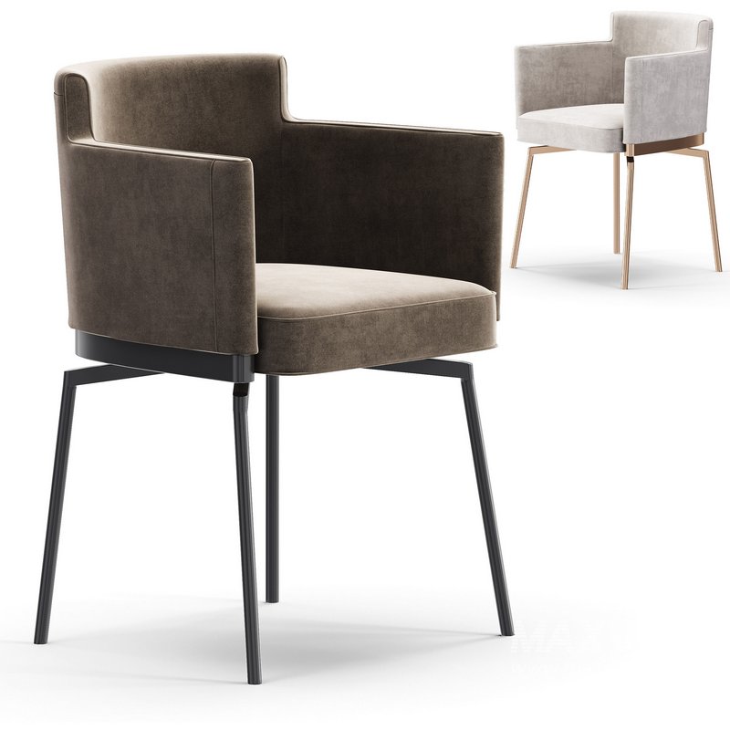 EVORA METAL LEGS UPHOLSTERED CHAIRS - Image 2