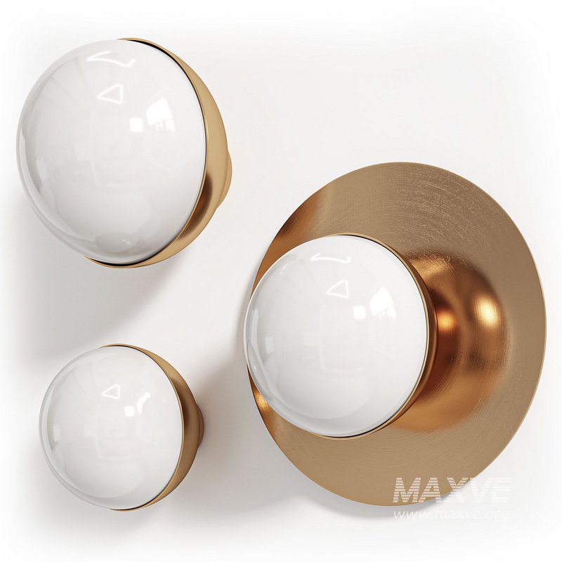 Orb Disc Ruby Watts Lighting Wall Lamp - Image 4