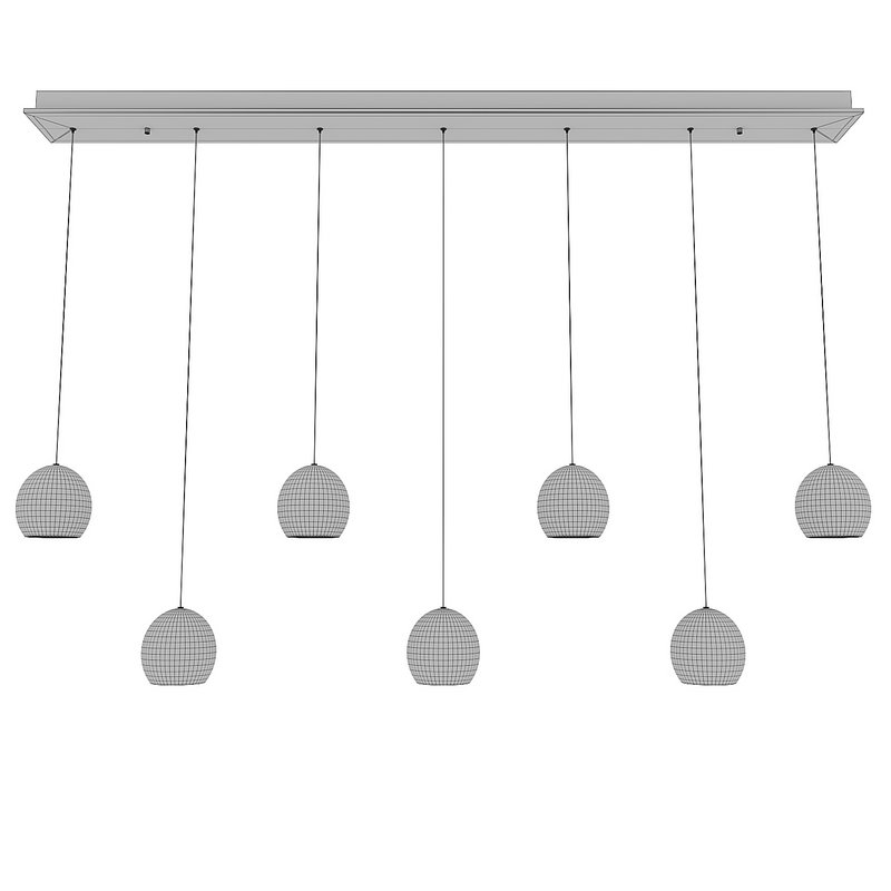 Lazio 7-Light Linear Multi-Drop Pendant Currey Company - Image 2