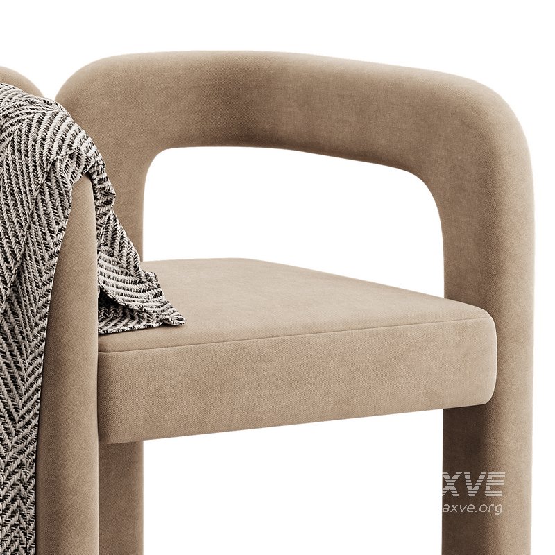 Art Deco Solid Color Arm Chair - Image 10