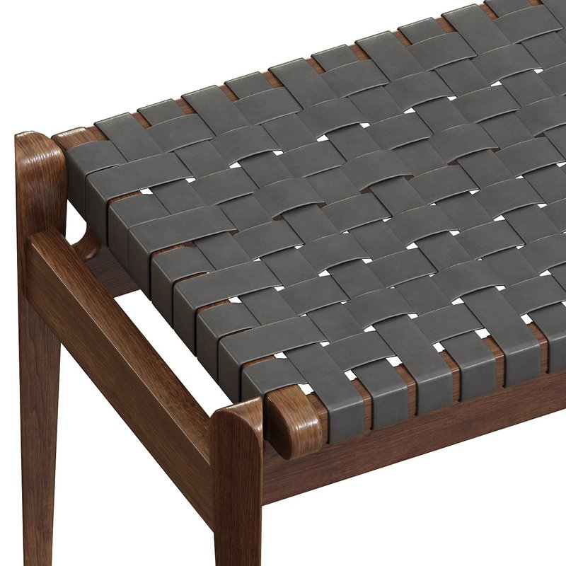 Kenan Genuine Leather Bench - Image 2