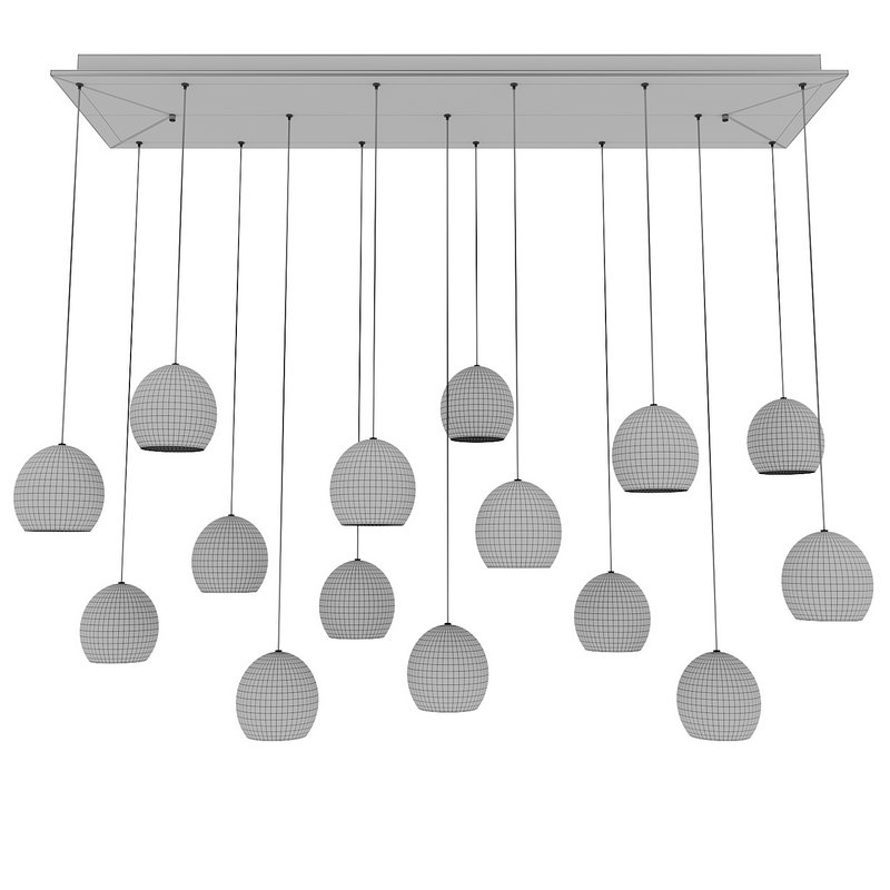 Lazio 15-Light Linear Multi-Drop Pendant Currey Company - Image 6