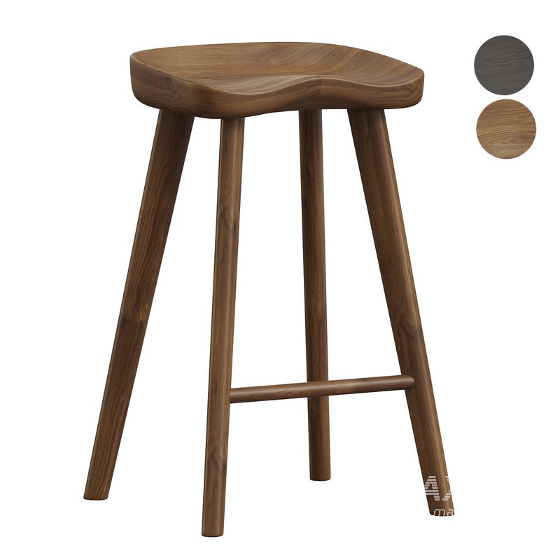 Bethan 65cm Wooden Bar stool - Image 1