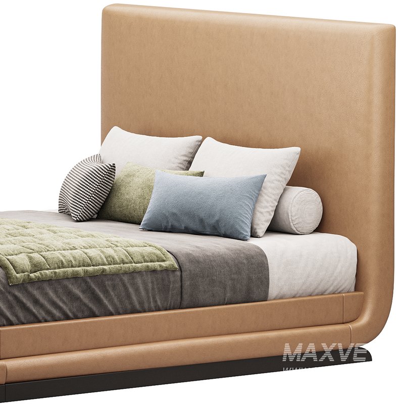 Double bed with upholstered headboard - Image 12