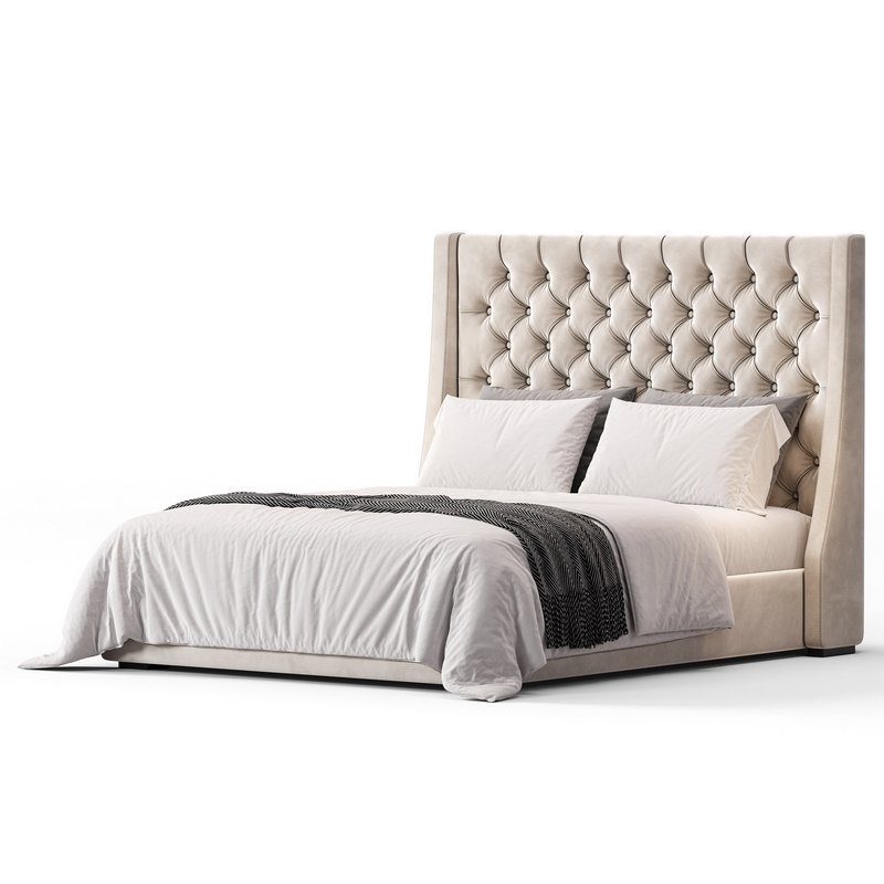Barron Beds Zoya Grandeur Curved Wingback Bed - Image 10