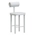 UNA Counter Stool in Black Stained Ash and Upholstered Back by Estudio Persona - Thumbnail 4