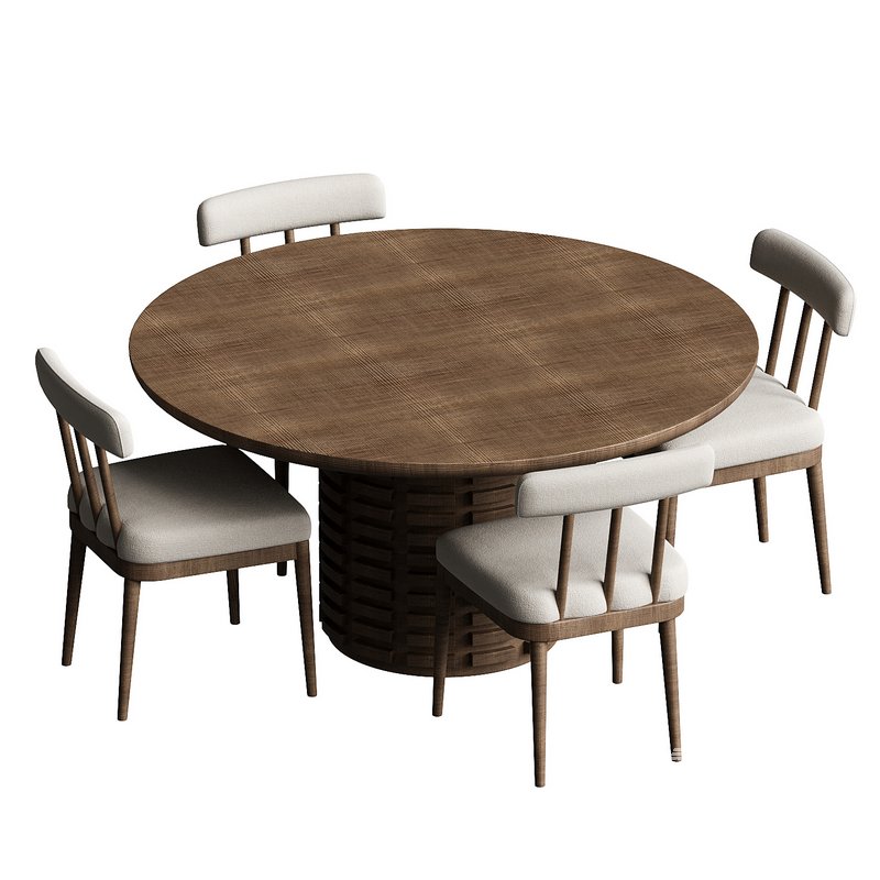 Arcos Oak Wood Dining Table chair - Image 2