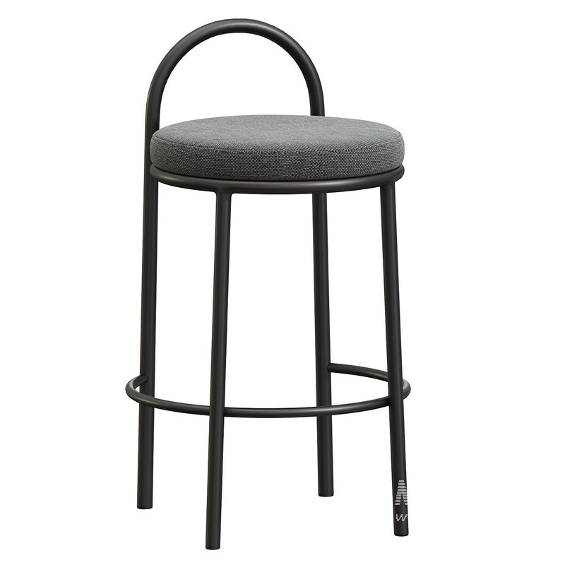 Mclean 63cm Black Frame Bar Stool - Image 1