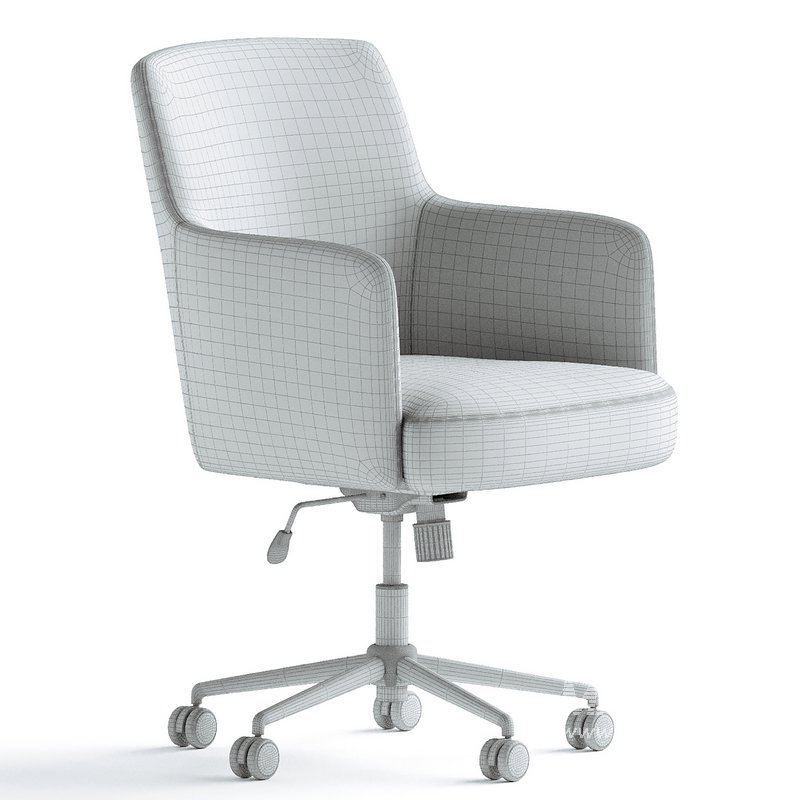 Tommy Hilfiger Belmont Home Office Chair Ivory Fabric - Image 4