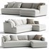 Flexform Barret Sectional Sofa Designer Roberto Lazzeroni - Thumbnail 1