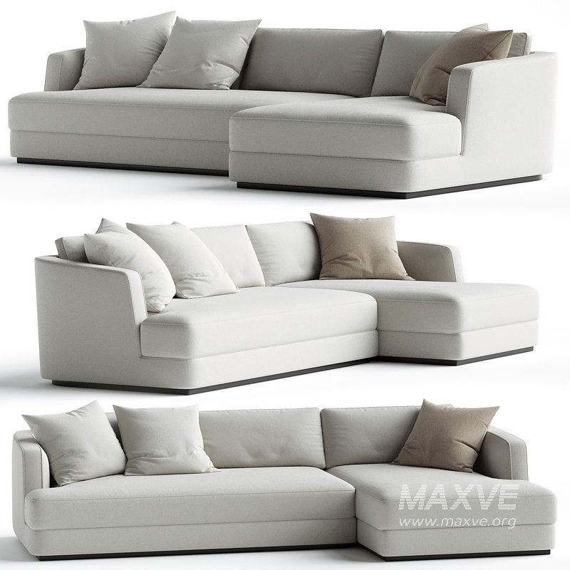 Flexform Barret Sectional Sofa Designer Roberto Lazzeroni - Image 1