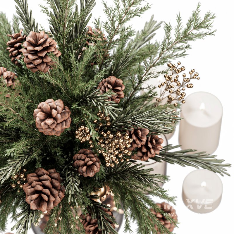 Christmas Pine Cone Decor Set - Image 4