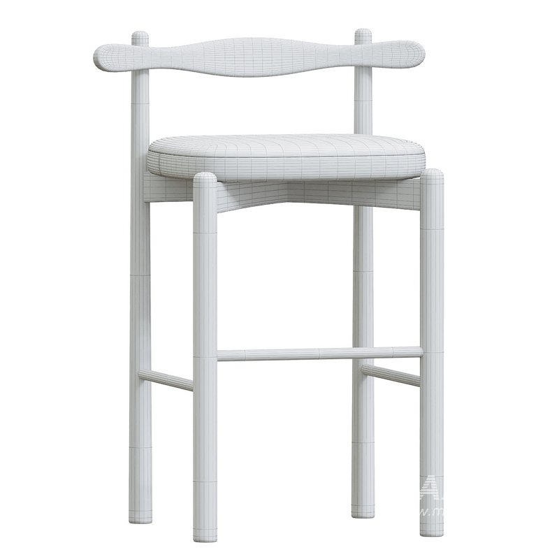 Counter Stool UCA- Dark Brown Wood - Image 5