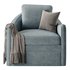 Wide Seat Lounge Swivel Arm Chair - Thumbnail 3