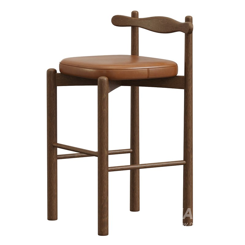 Counter Stool UCA- Dark Brown Wood - Image 2