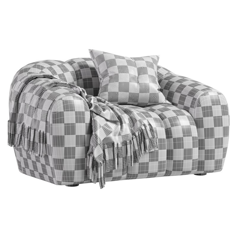 Armchair chenille Tylan - Image 6