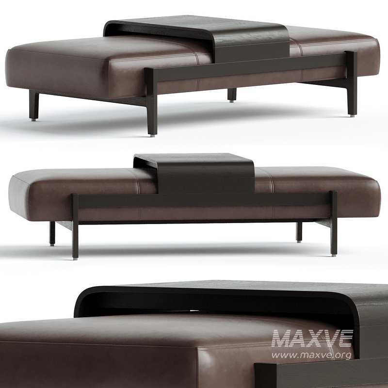 Fawkes Rectangle Ottoman Four hands - Image 1