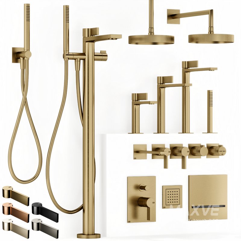 Gessi inverso rigato bathroom faucet set - Image 2