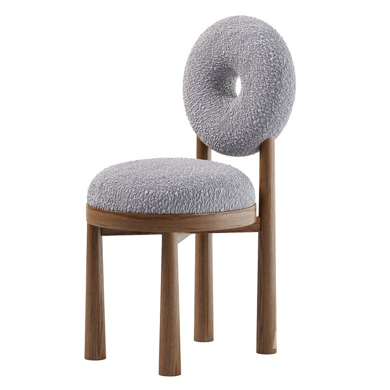 Luxury Nordic Lamb Wool Leisure Chair Leisure Chair Solid wood Dining Chair For Waiting Dining Room Restaurant - Image 2