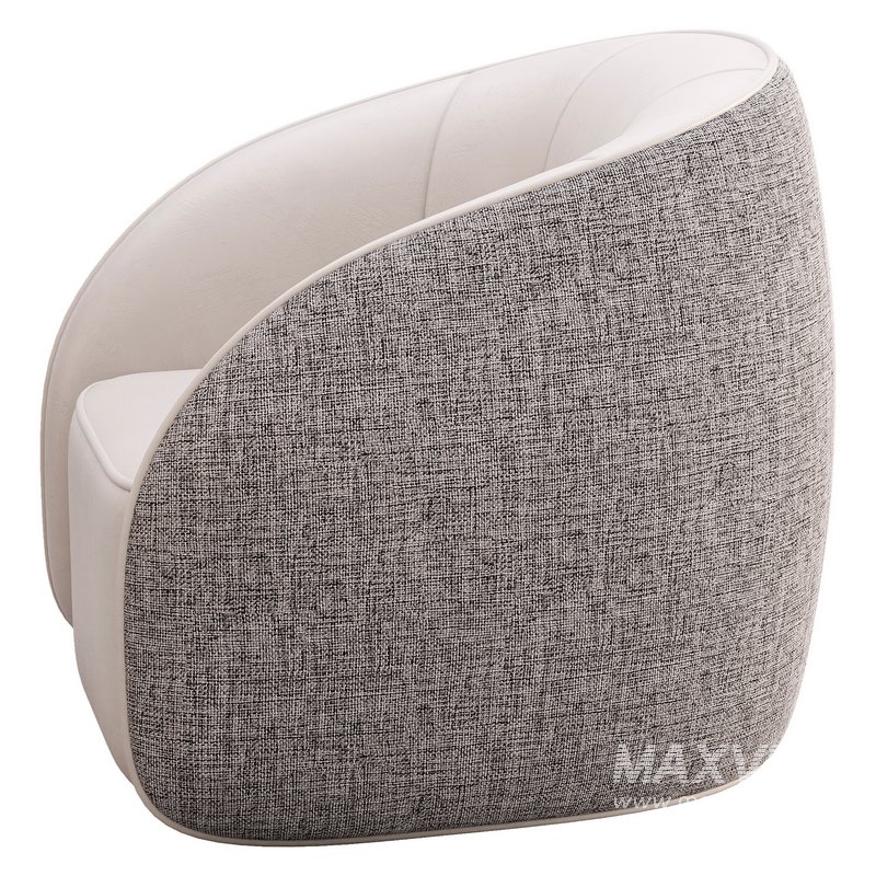 BeigeRed Leather Sofa Chair - Image 2