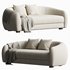 Laszlo 80 Ivory Boucle Loveseat - Thumbnail 3
