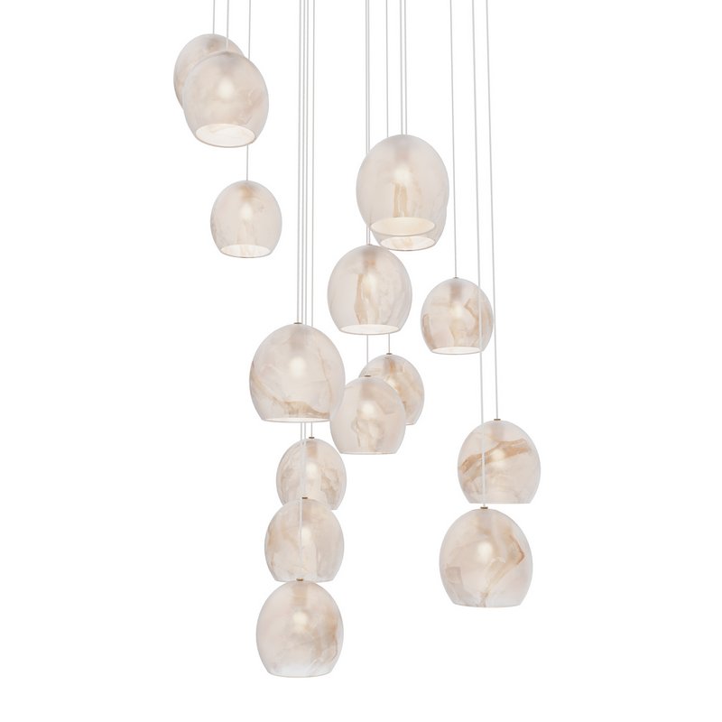 Lazio 15-Light Round Multi-Drop Pendant Currey Company - Image 3