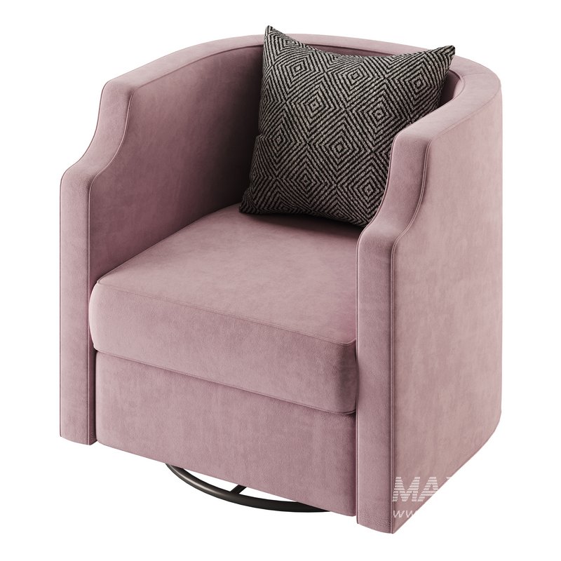 Infinity Swivel Barrel Chair Blue - Image 6