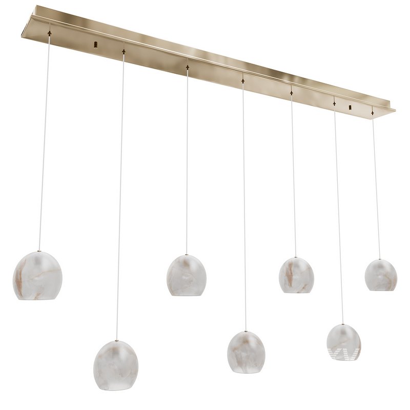 Lazio 7-Light Linear Multi-Drop Pendant Currey Company - Image 4