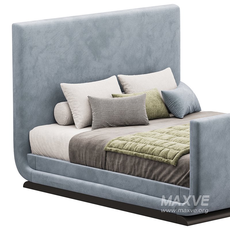 Double bed with upholstered headboard - Image 10