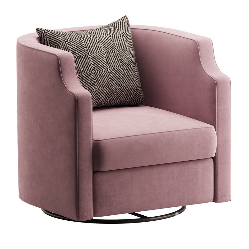 Infinity Swivel Barrel Chair Blue - Image 3