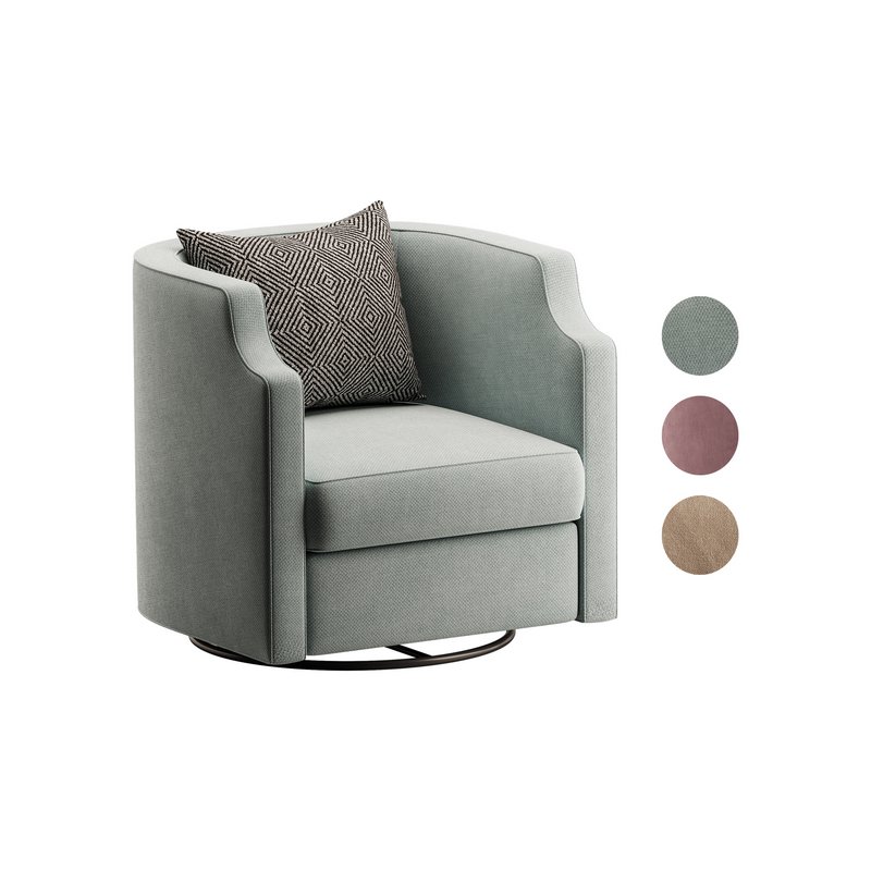 Infinity Swivel Barrel Chair Blue - Image 1