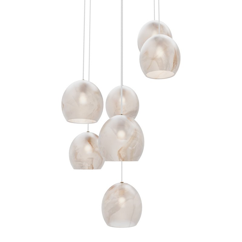 Lazio 7-Light Round Multi-Drop Pendant Currey Company - Image 6