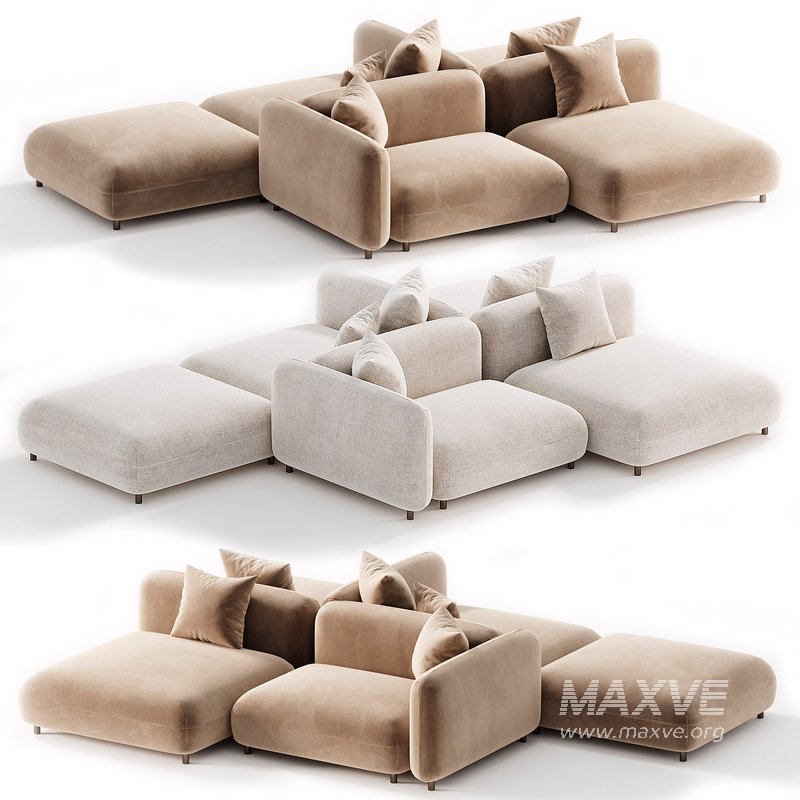 Tokio Modular fabric Sofa 3 - Image 2