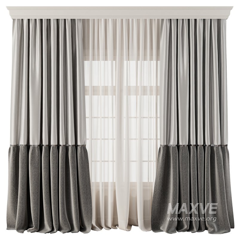 Herringbone Patterned Bottom Curtains 62 - Image 3
