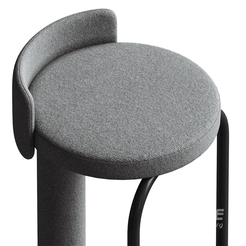 Counter Stool Fox by Woo in Grey colour by Fabric Admiral - Image 3