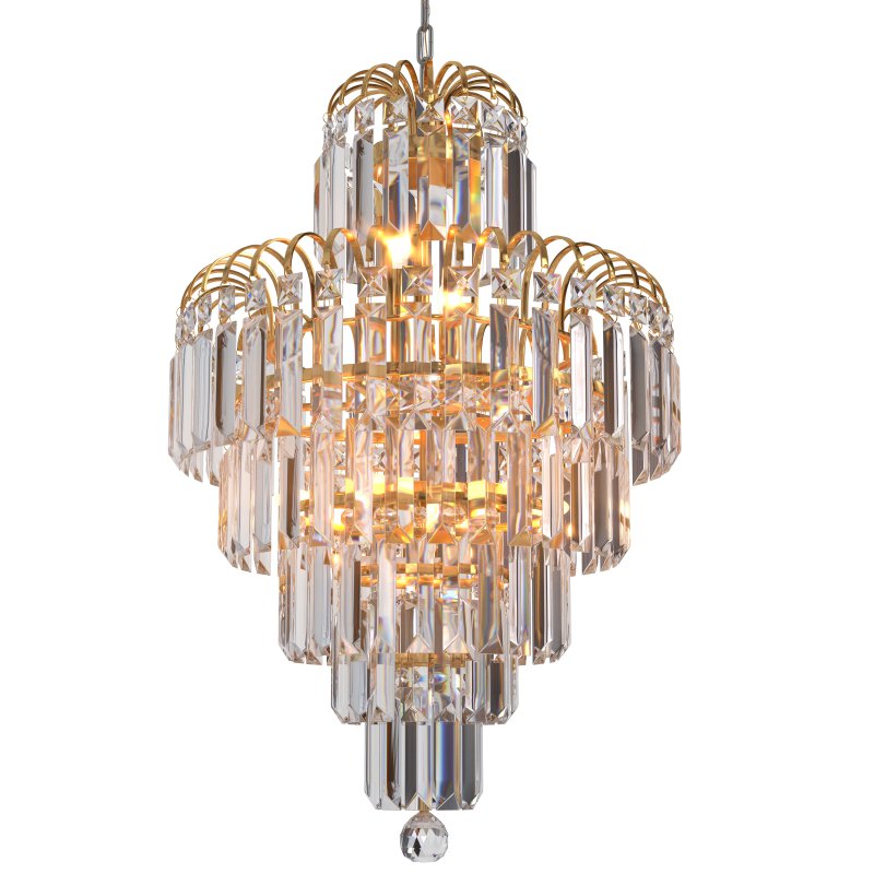 Indoor Chandelier, Droplet Chandelier Lighting Crystal Ceiling Lamp - Image 1
