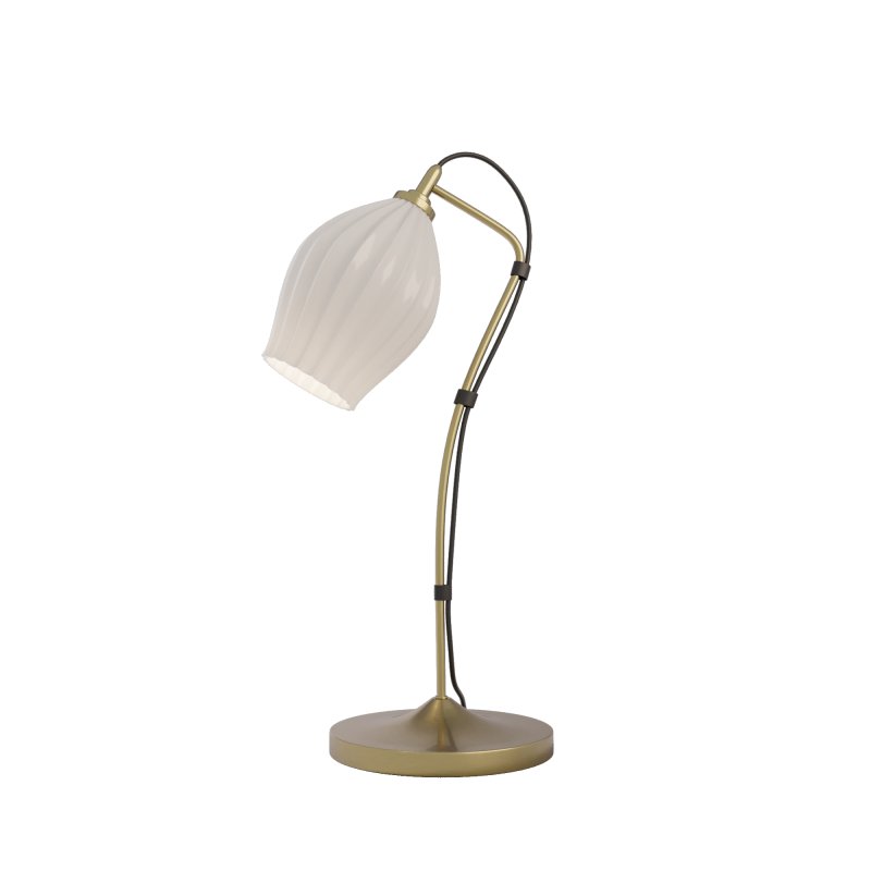 Ceramic Ribbed Table Lamp - Image 1
