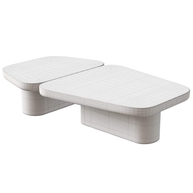 Pangea Contemporary Monolithic Coffee Table in Wood - Image 6